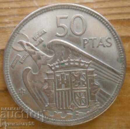 50 pesetas 1957 - Spania 50 pesetas 1957 - Spania