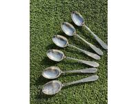 Art Deco spoons – set of 6, EPNS A1, 1930–1950