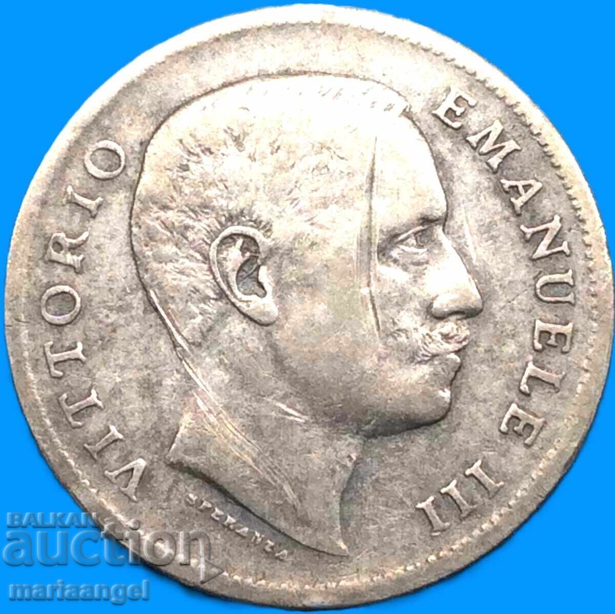 1 lira 1907 Italia Victor Emmanuel argint - destul de rar cu preț € 14.00 | 27.38 BGN 1 lira 1907 Italia Victor Emmanuel argint - destul de rar cu preț € 14.00 | 27.38 BGN