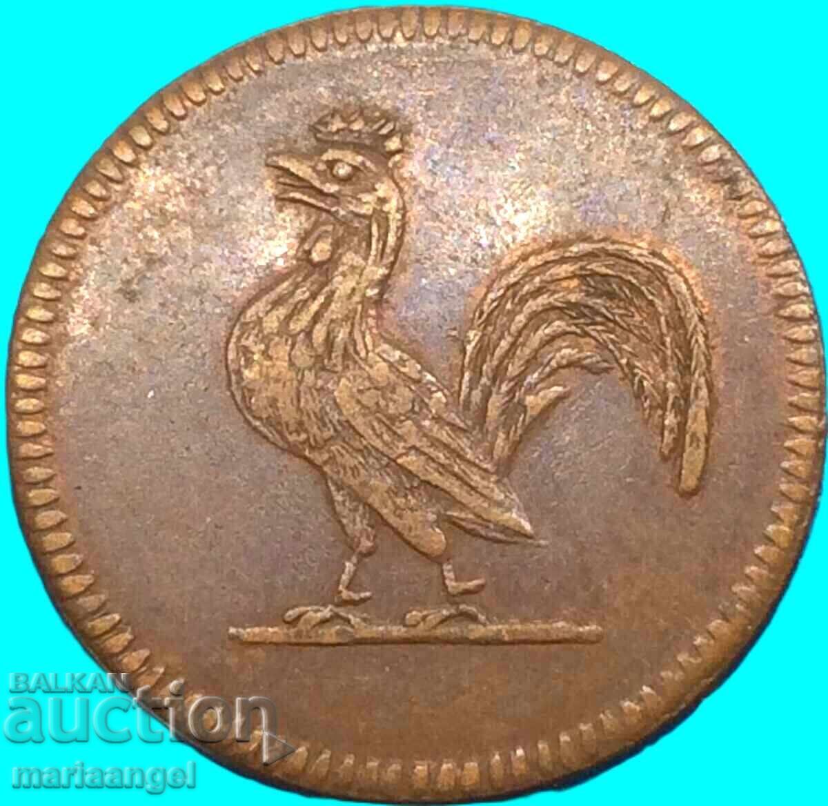 1 pfennig 1822 Frankfurt Germania - rar - 7