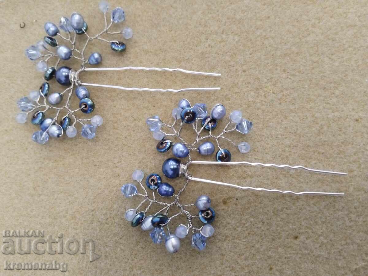 Licitație Agrafe de păr lucrate manual Licitație Agrafe de păr lucrate manual