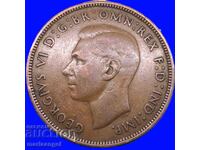 Marea Britanie 1 penny 1944 George VI 30mm bronz