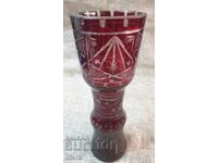 Vază din cristal roșu - Bohemia