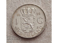 1 GULDEN 1954 ARGINT