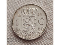 1 GULDEN 1954 ΑΣΗΜΙ