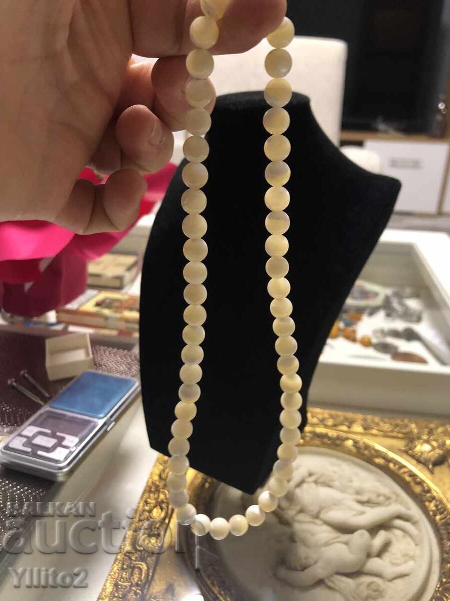 Mother-of-pearl and silver necklace - 6