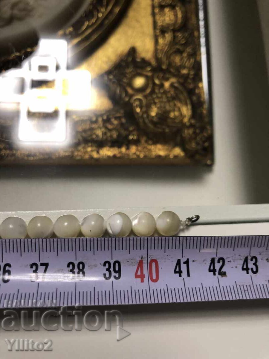 Mother-of-pearl and silver necklace - 7