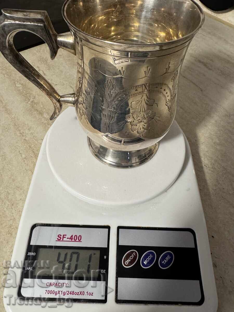 Pahar argintat pentru bere sau vin – stil clasic - 5