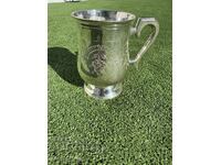 Μασίφ Επαργυρωμένο Κύπελλο με Φυτική Χάραξη – 400γρ