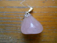 Μενταγιόν από ροζ χαλαζία