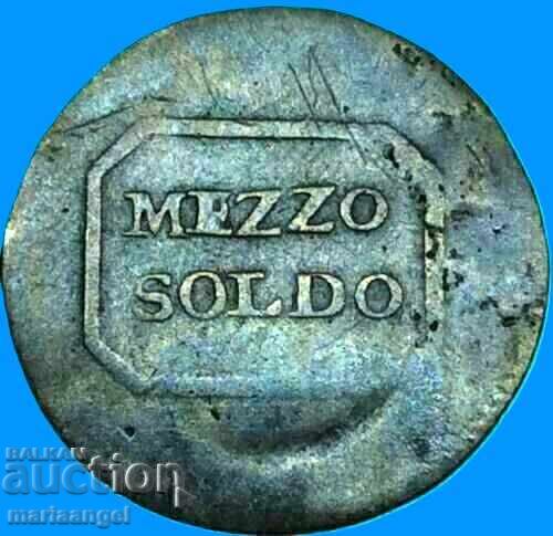 Livrarea Mezzo Soldo 1805 Italia sub Franța Florența - extrem de rar