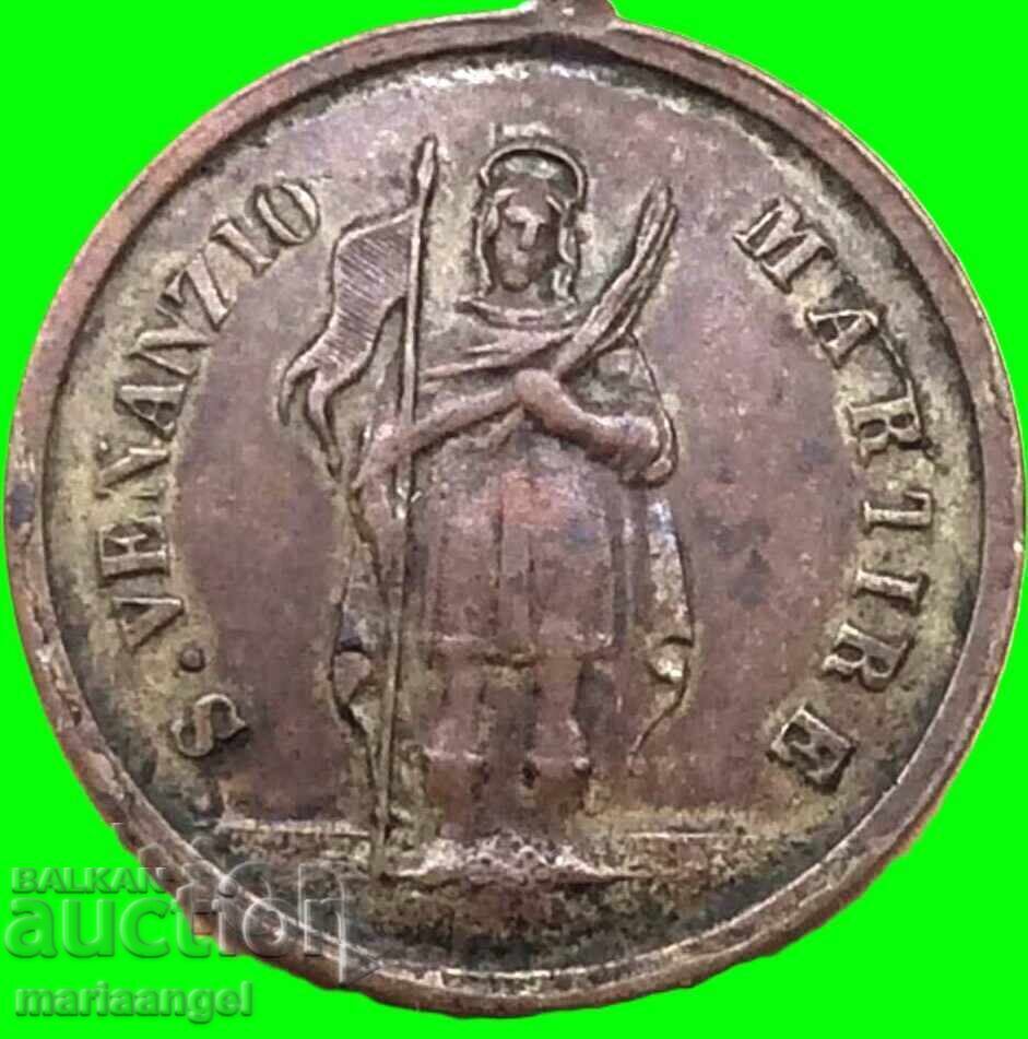 Italy medal St. Venantius with martyr pilgrim - 5