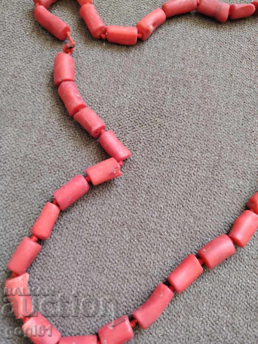 Men's coral necklace about 62-63cm