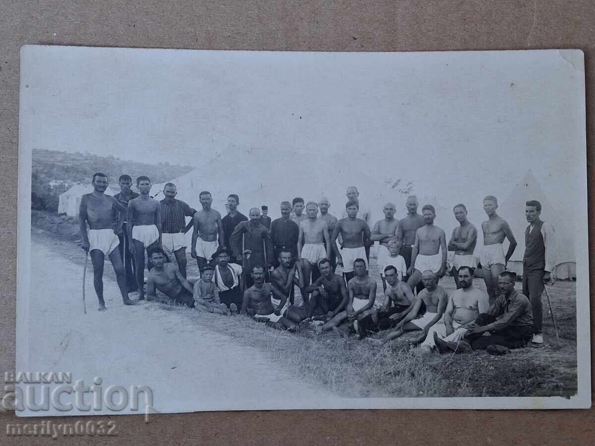 Fotografie de grup portret militar Bulgaria Primul Război Mondial