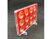 Set 12 monede zodiac chinezesc placate cu aur