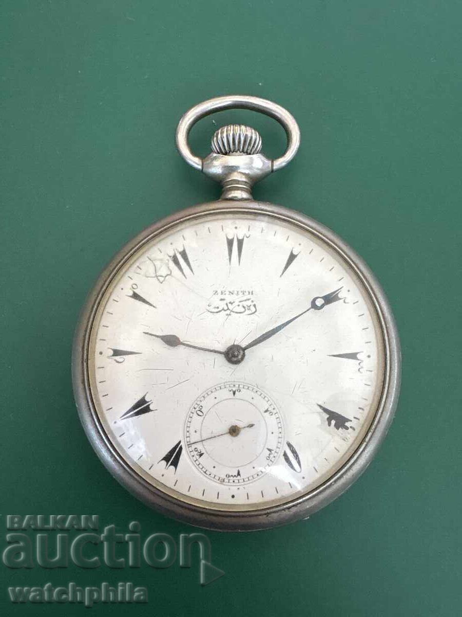 Zenith ρολόι τσέπης με σπάνιο καντράν. Λειτουργεί