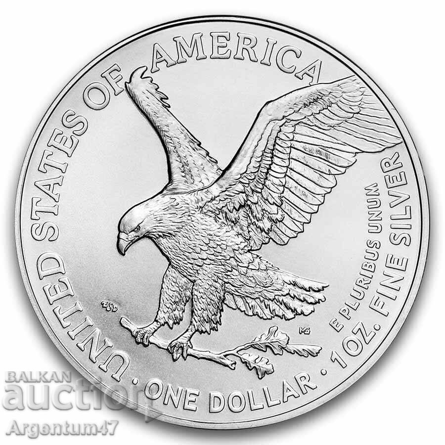 СРЕБРО 1 OZ 2026 АМЕРИКАНСКИ ОРЕЛ с цена € 109.99 | 215.12 лв.