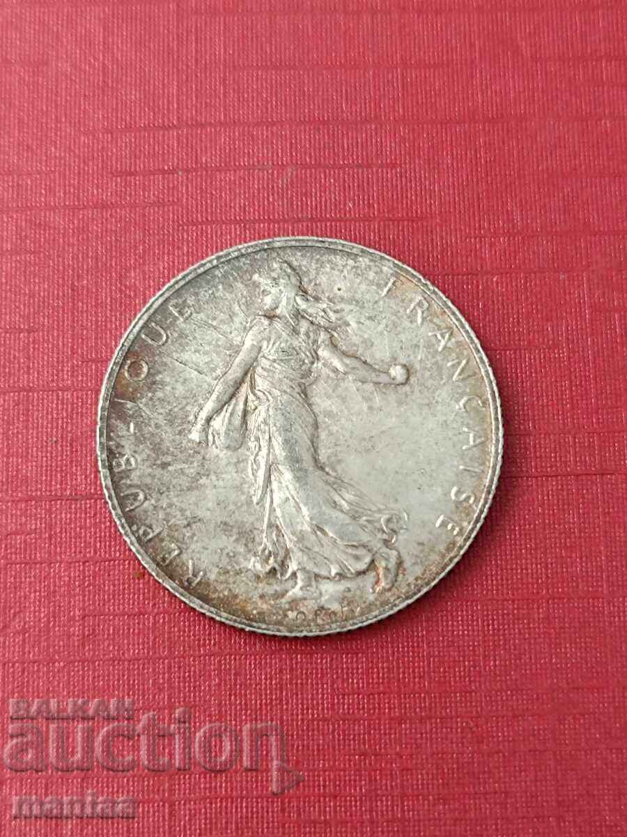 Licitație 2 franci 1915. Argint!