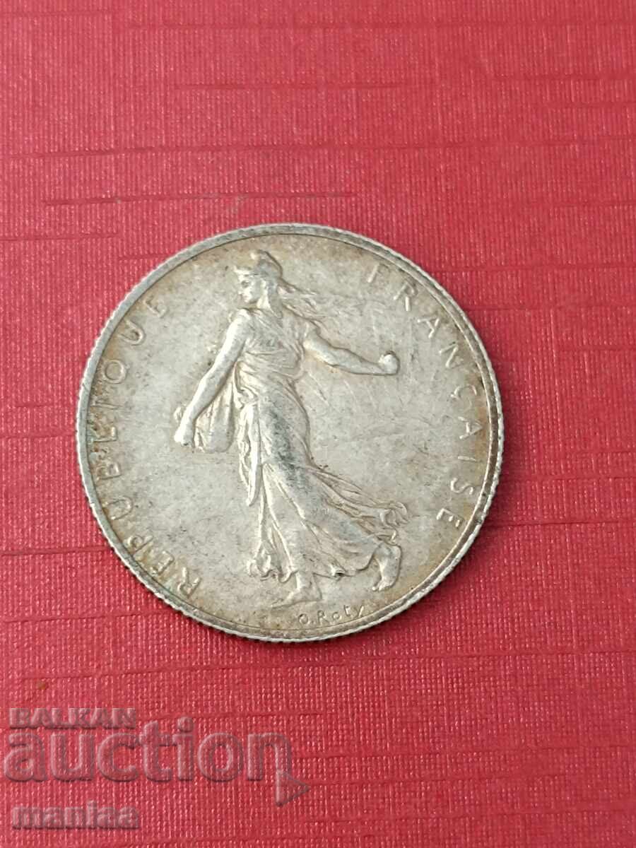 Licitație 2 franci 1915. Argint!