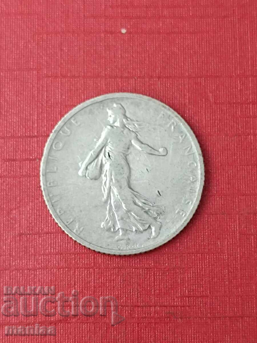 Аукцион 1 франк 1902г .Сребро !