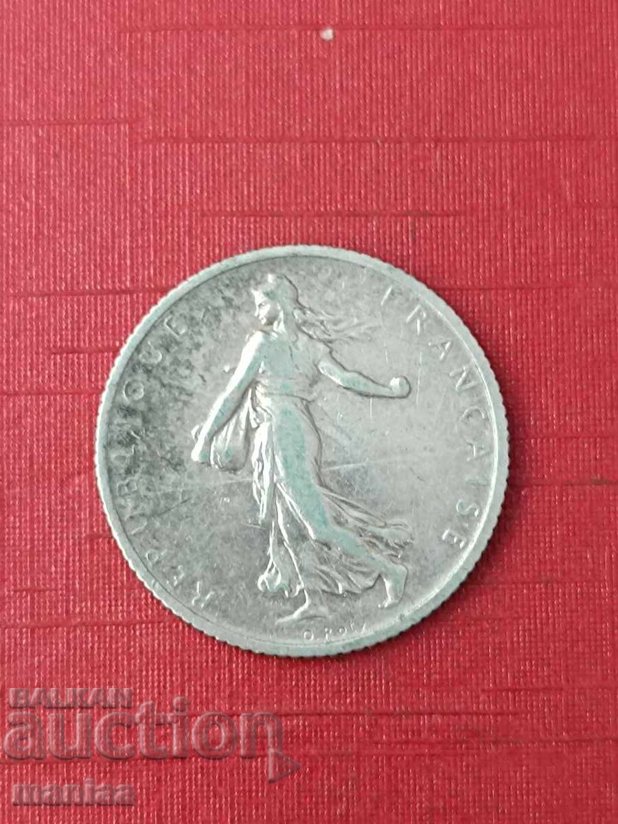 Livrarea 1 franc 1909. Argint!