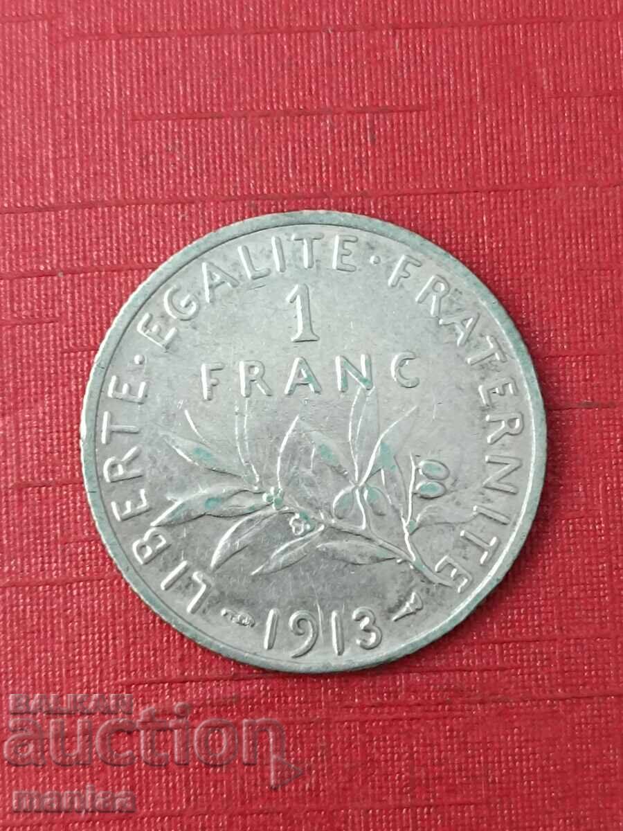Licitație 1 franc 1913. Argint!