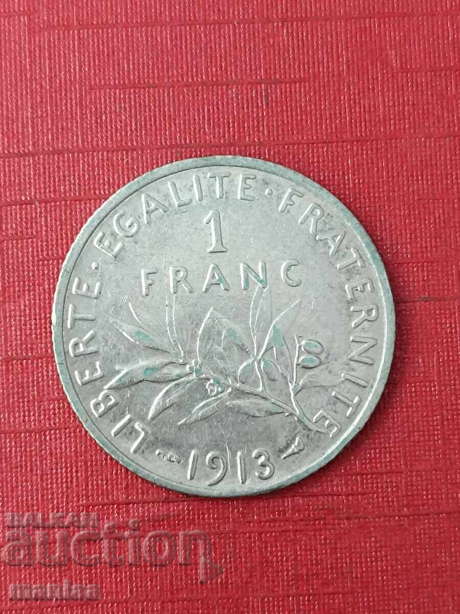 1 franc 1913. Argint!