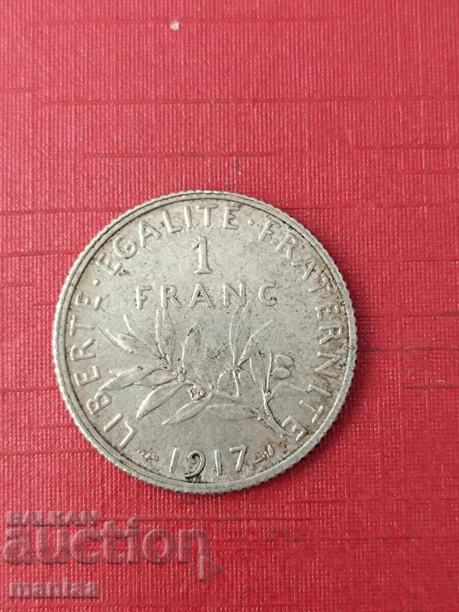 1 franc 1917. Argint! cu preț € 14.00 | 27.38 BGN 1 franc 1917. Argint! cu preț € 14.00 | 27.38 BGN