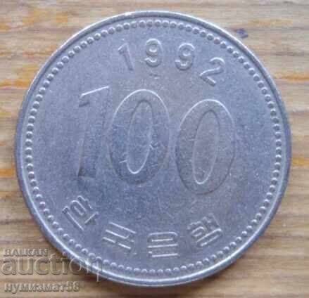 100 вон 1992 г  - Южна Корея