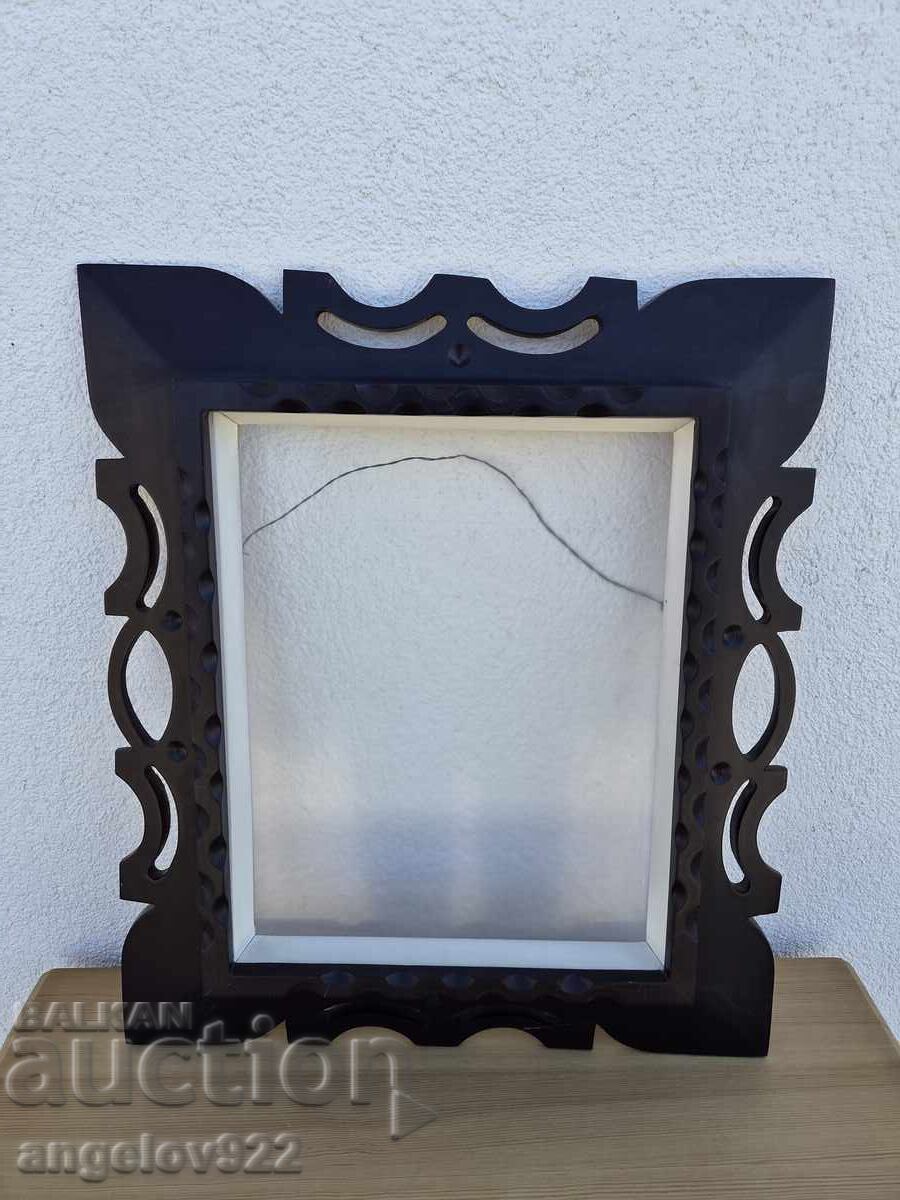 Licitație Ramă frumoasă din lemn cu sticlă pentru tablou!!!