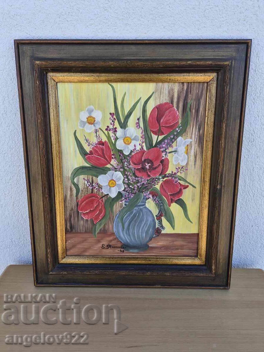 Авторска картина с маслени бои върху фазер!!! с цена € 0.01 | 0.02 лв.