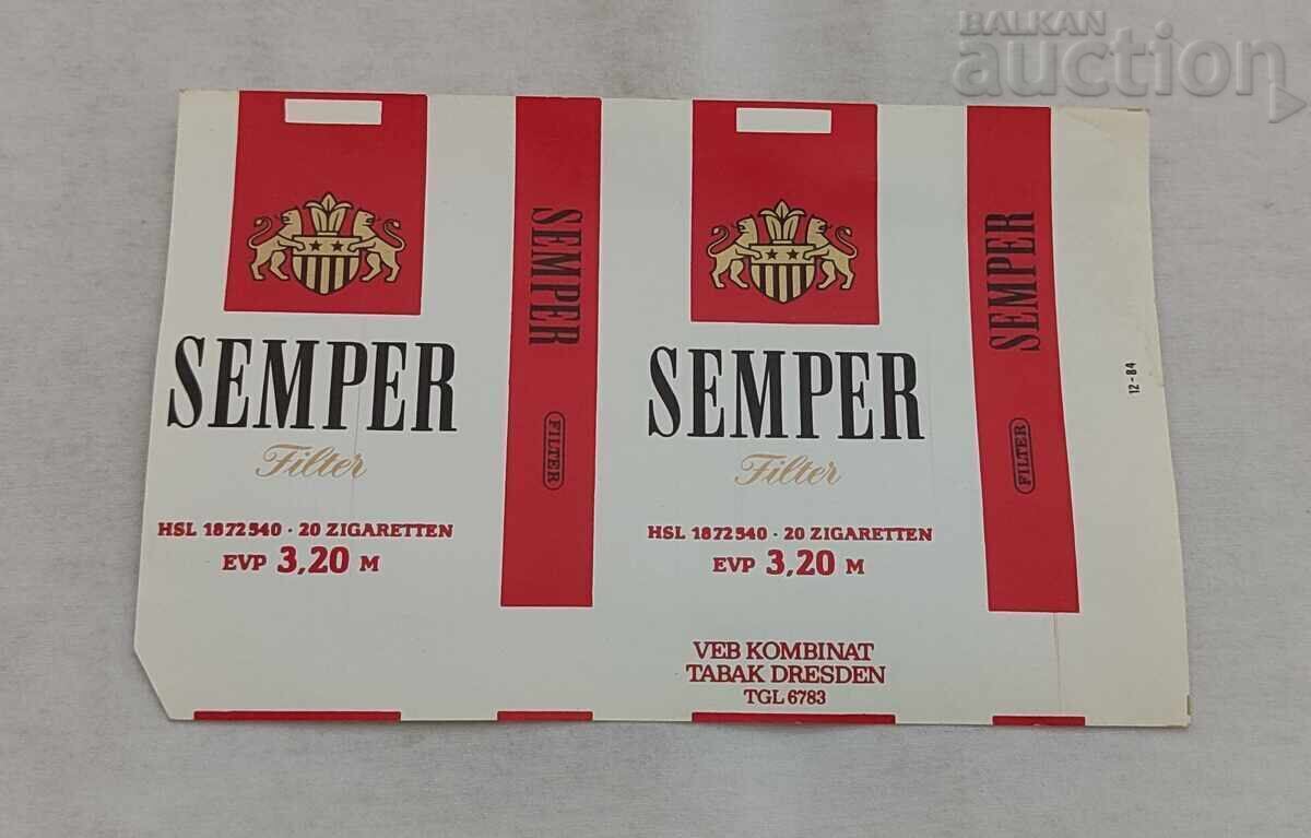 Țigări bulgărești SEMPER AMBALAJ pentru RDG/GERMANIA