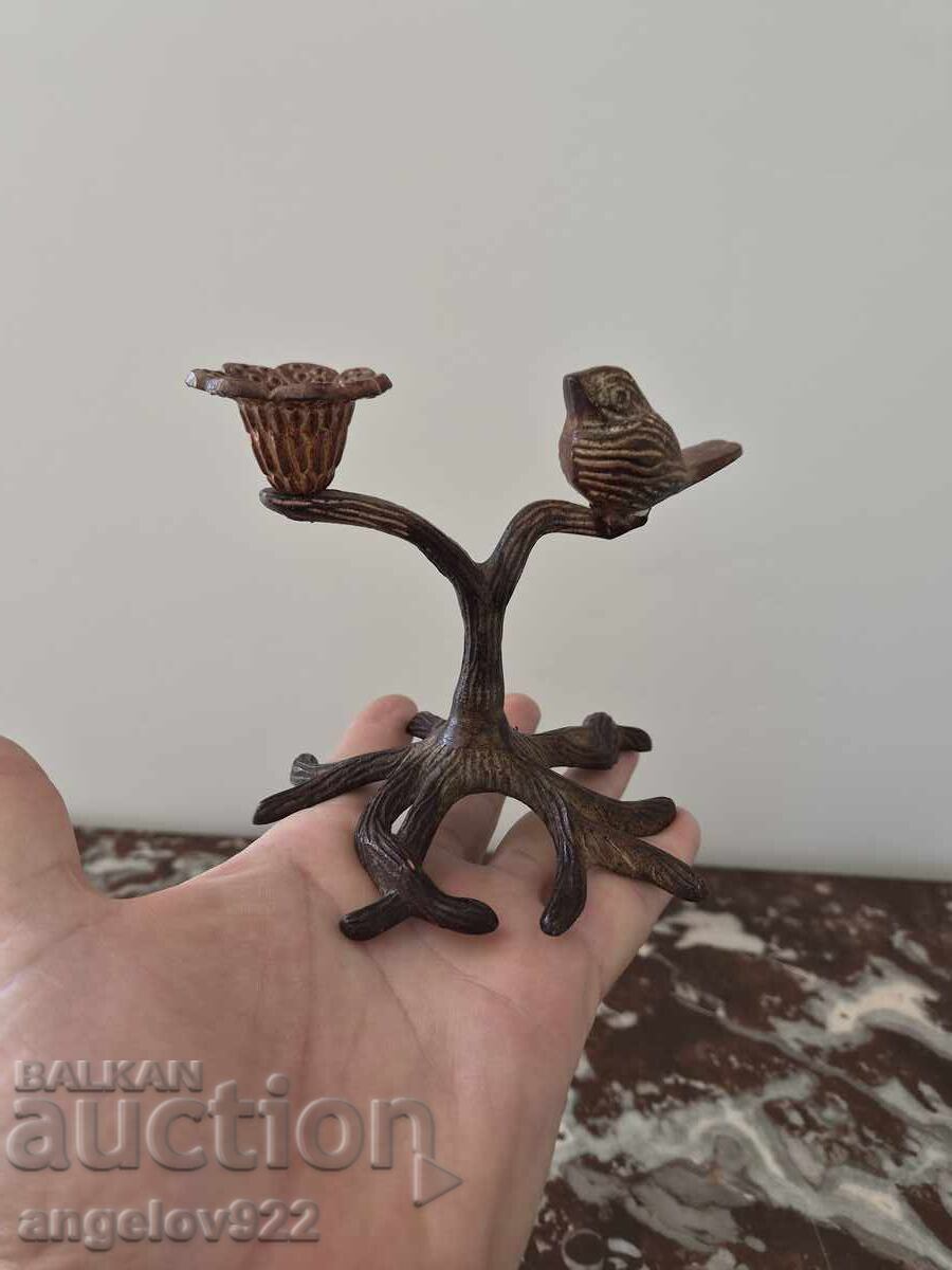 Frumos sfeșnic masiv din bronz!!! - 7