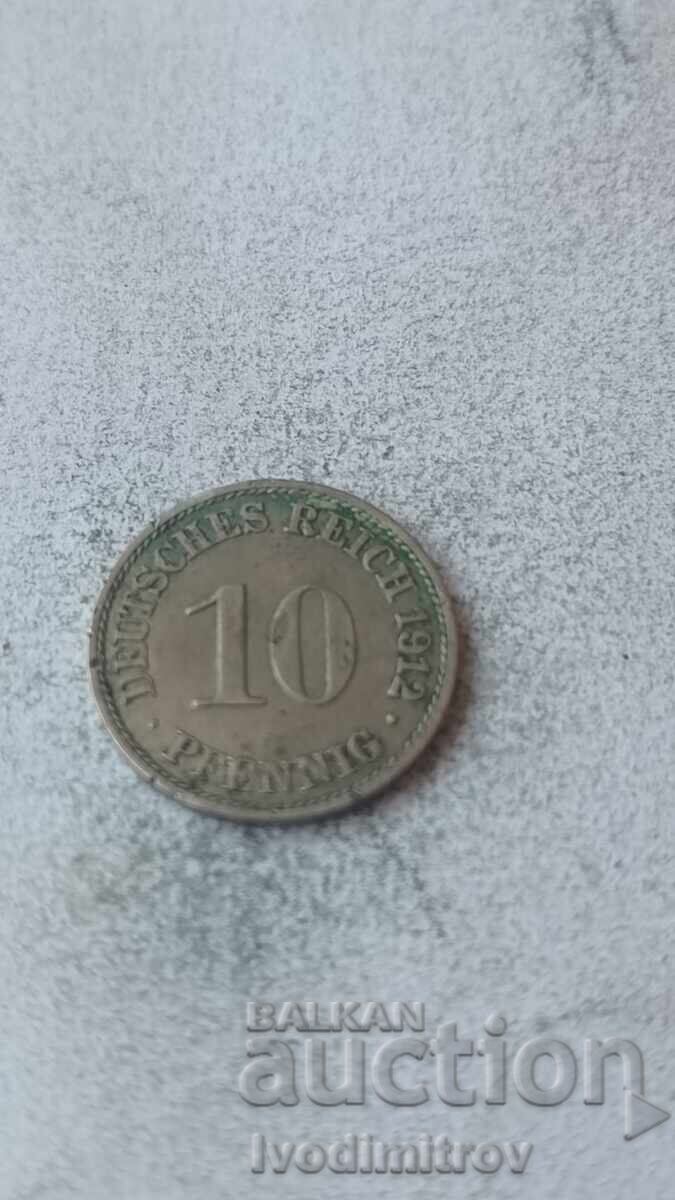 Germany 10 Reichspfennig 1912 A