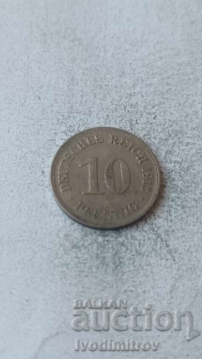 Γερμανία 10 ράιχσπφενιγκ 1913 D