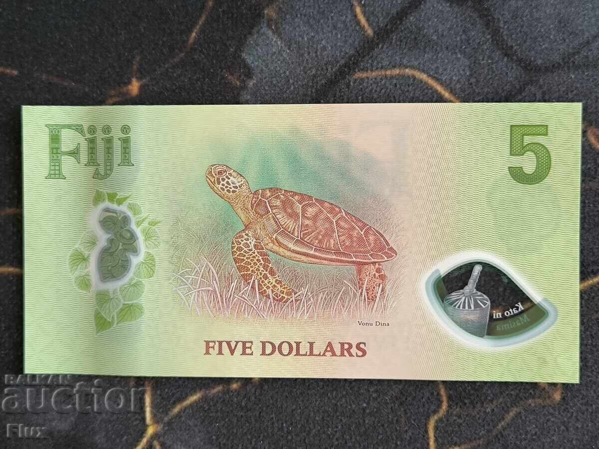 Bancnotă - Fiji - 5 dolari UNC | 2025 cu preț € 8.25 | 16.14 BGN Bancnotă - Fiji - 5 dolari UNC | 2025 cu preț € 8.25 | 16.14 BGN