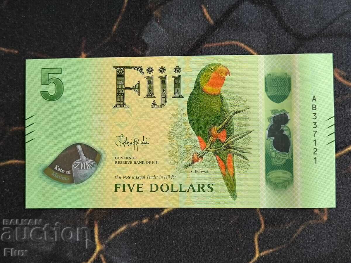 Bancnotă - Fiji - 5 dolari UNC | 2025 Bancnotă - Fiji - 5 dolari UNC | 2025