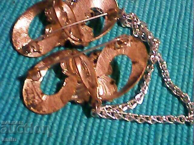 Όμορφες ασημένιες επιχρυσωμένες καρφίτσες μαργαρίτες - 7