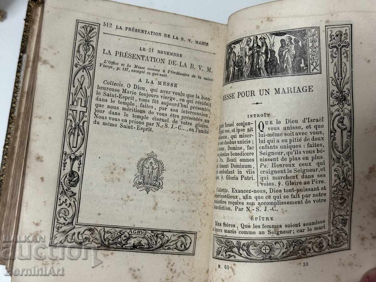 Auction Old French prayer book 1889 Auction Old French prayer book 1889