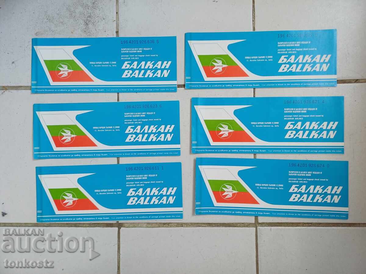 6 buc. Bilete Balkan 1984