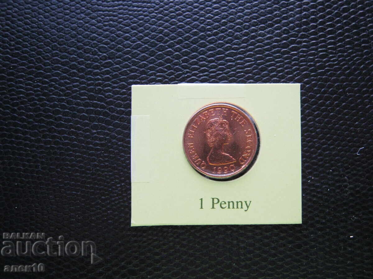 Jersey 1 penny 1990 in Jersey 1 penny 1990 in