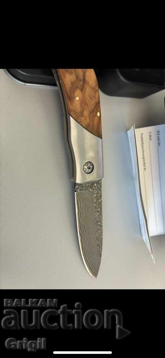 Livrarea Cuțit din oțel damasc. Boker Magnum Caveman Damascus