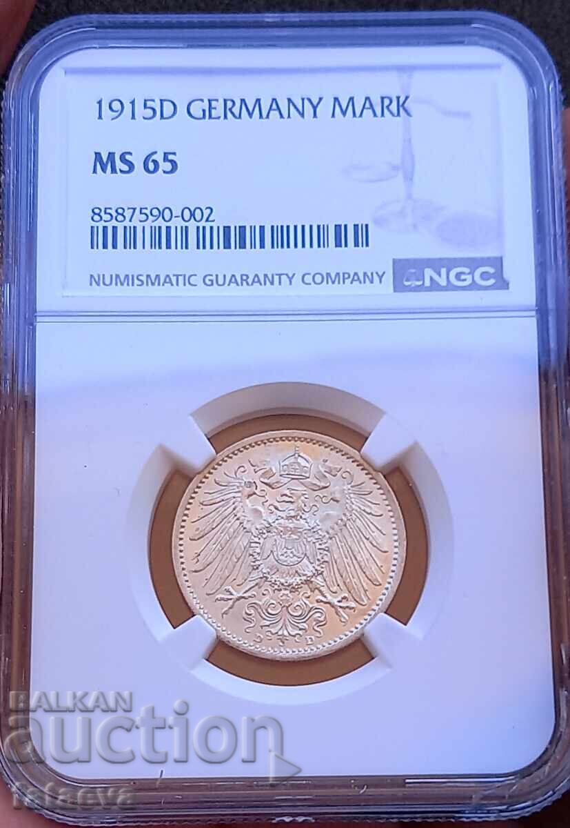 1 Marcă 1915, MS65, Citește descrierea 1 Marcă 1915, MS65, Citește descrierea