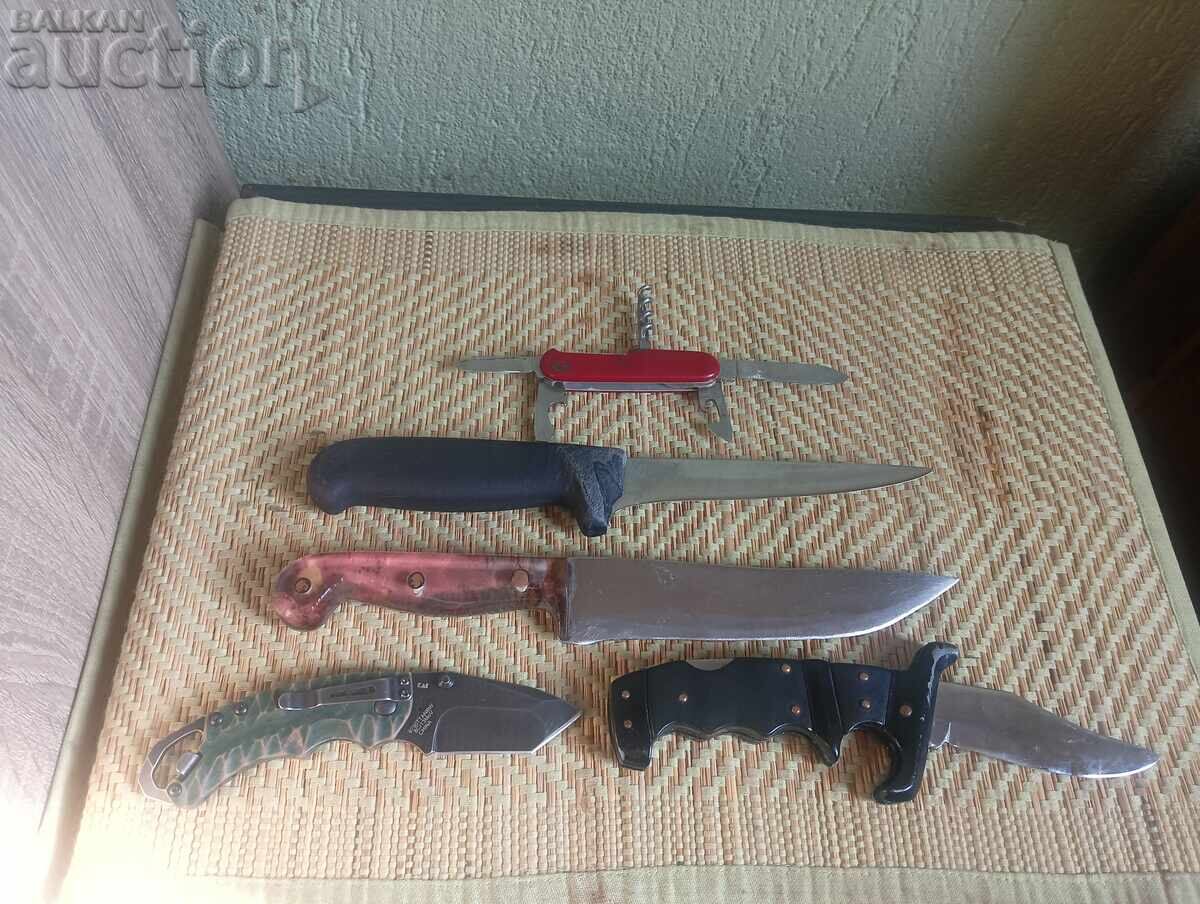 Lot of 5 knives – Only 50 euros for all! Knife, knives, small knife - 7 Lot of 5 knives – Only 50 euros for all! Knife, knives, small knife - 7