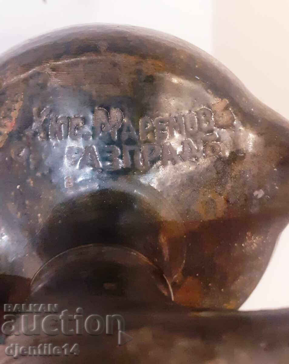 Cană din ceramică, semnată, veche - 5