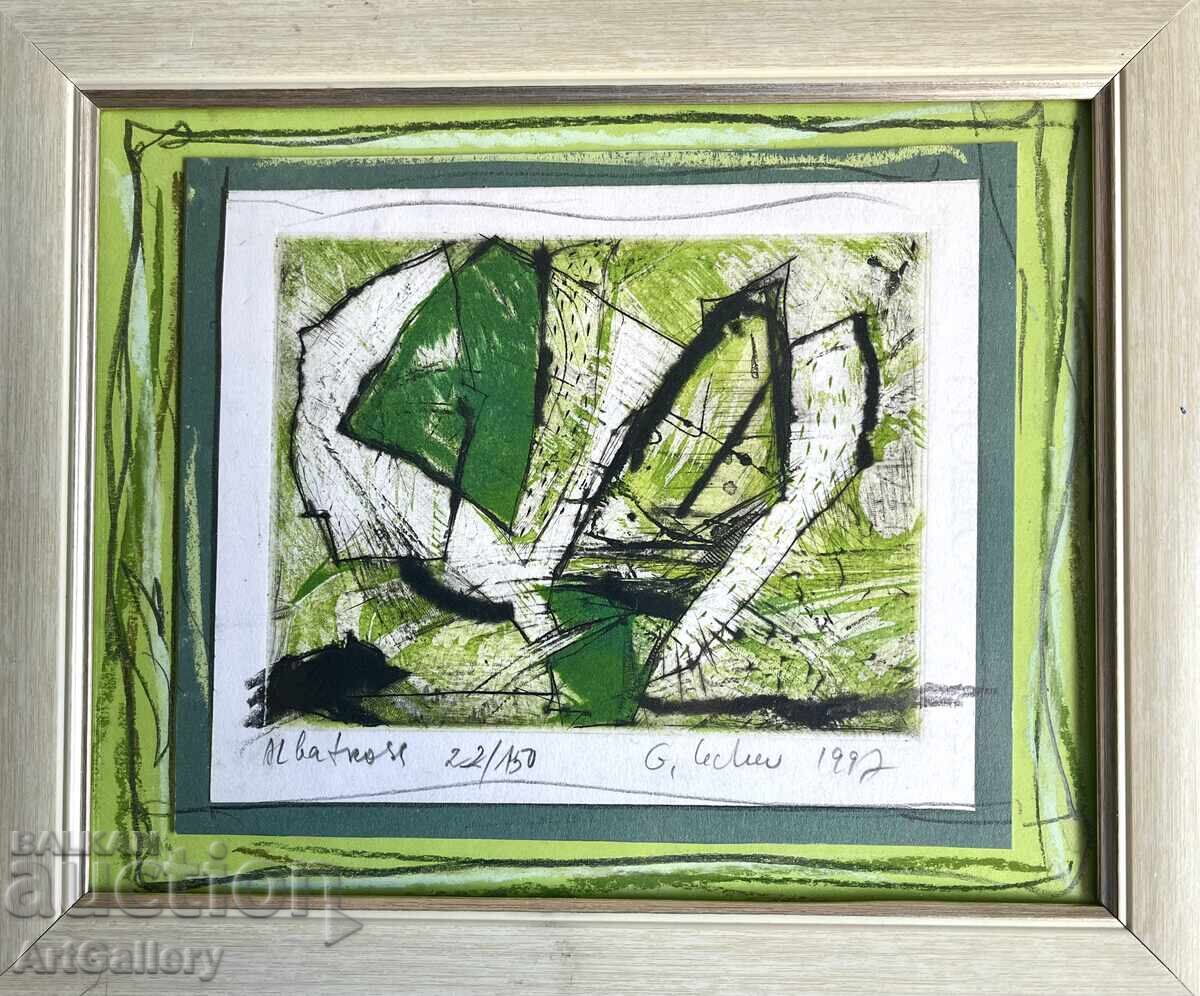 Georgi Lechev, „Albatros” Acvaforte cu pasteluri, 1997