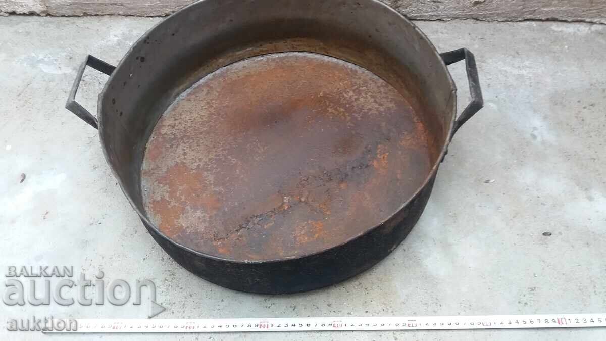 Tavă masivă din fier forjat pentru miel, zacuscă - harania