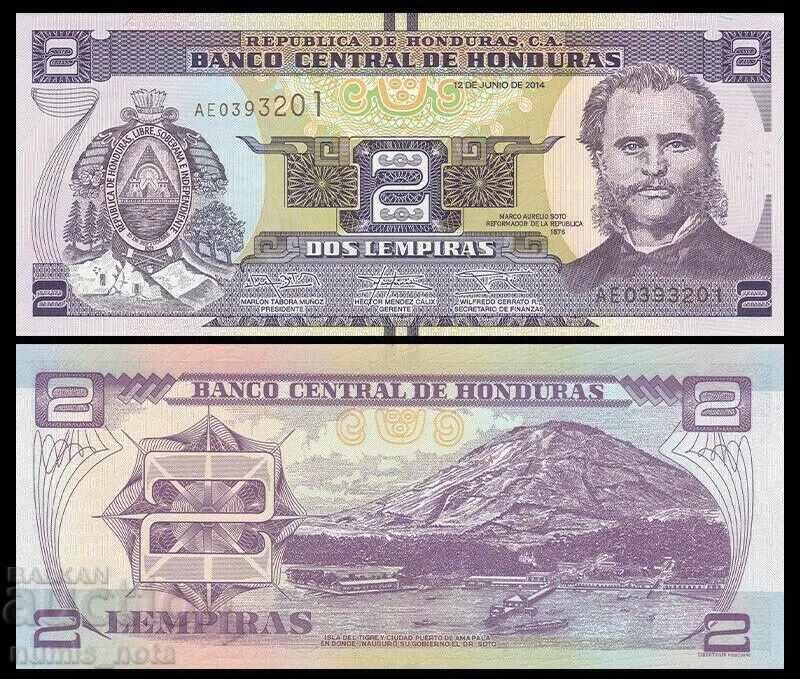 Honduras 2 lempira 2014 UNC Honduras 2 lempira 2014 UNC