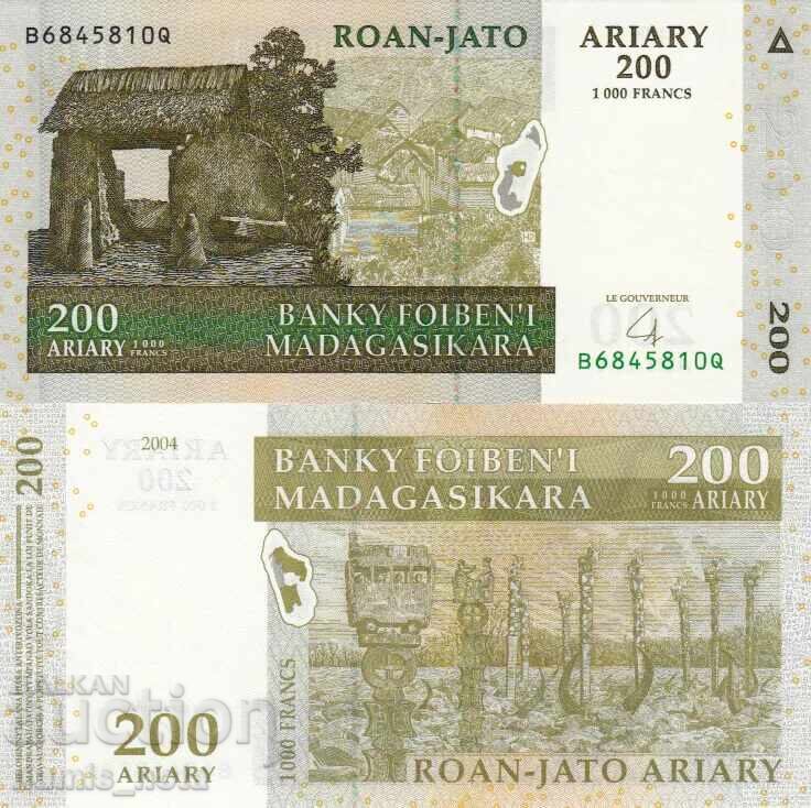 Μαδαγασκάρη 200 αριαρί 2004 UNC Μαδαγασκάρη 200 αριαρί 2004 UNC