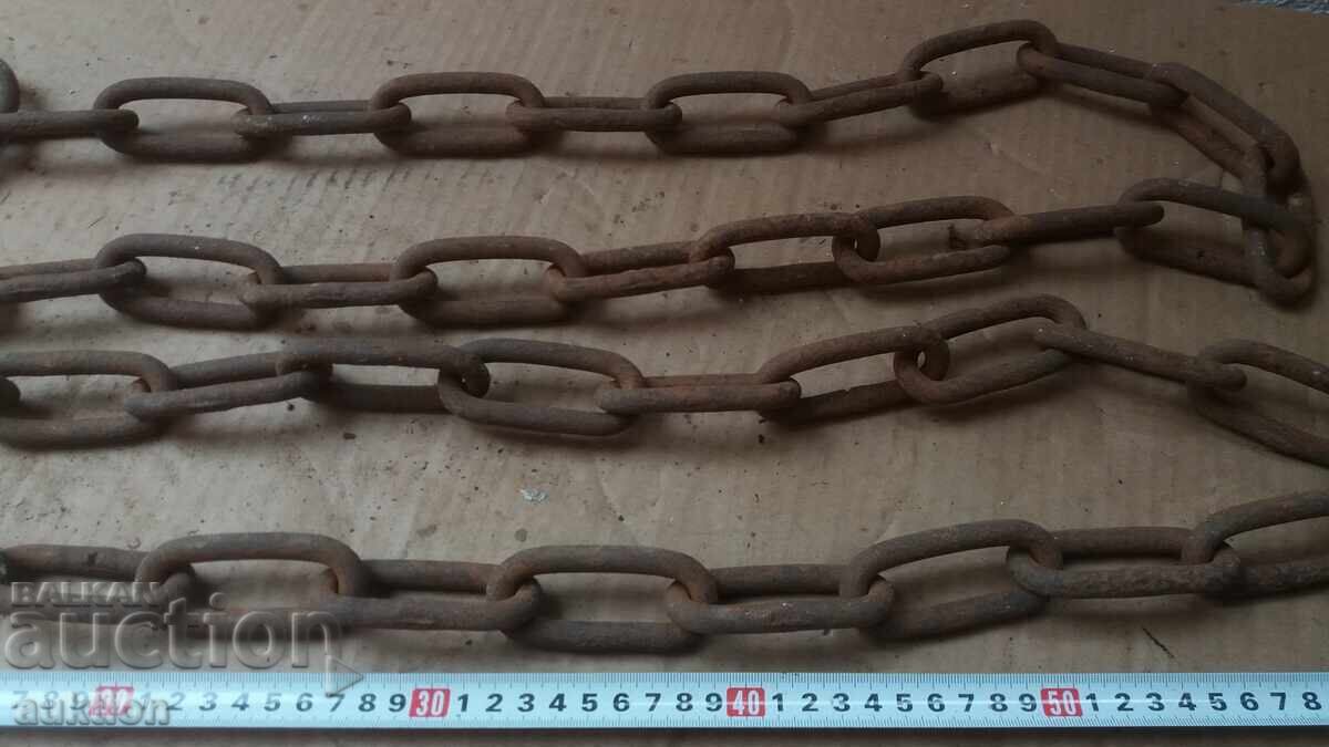 СТАРА МАСИВНА ВЕРУГА - СИНДЖИР ЗА КАМИНА - 7